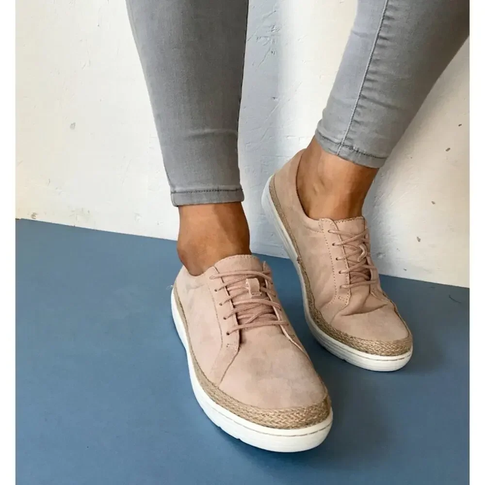Clarks Black Nubuck Lace Up Marie Mist Sneaker